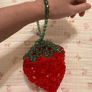 Strawberry Beaded Handbag